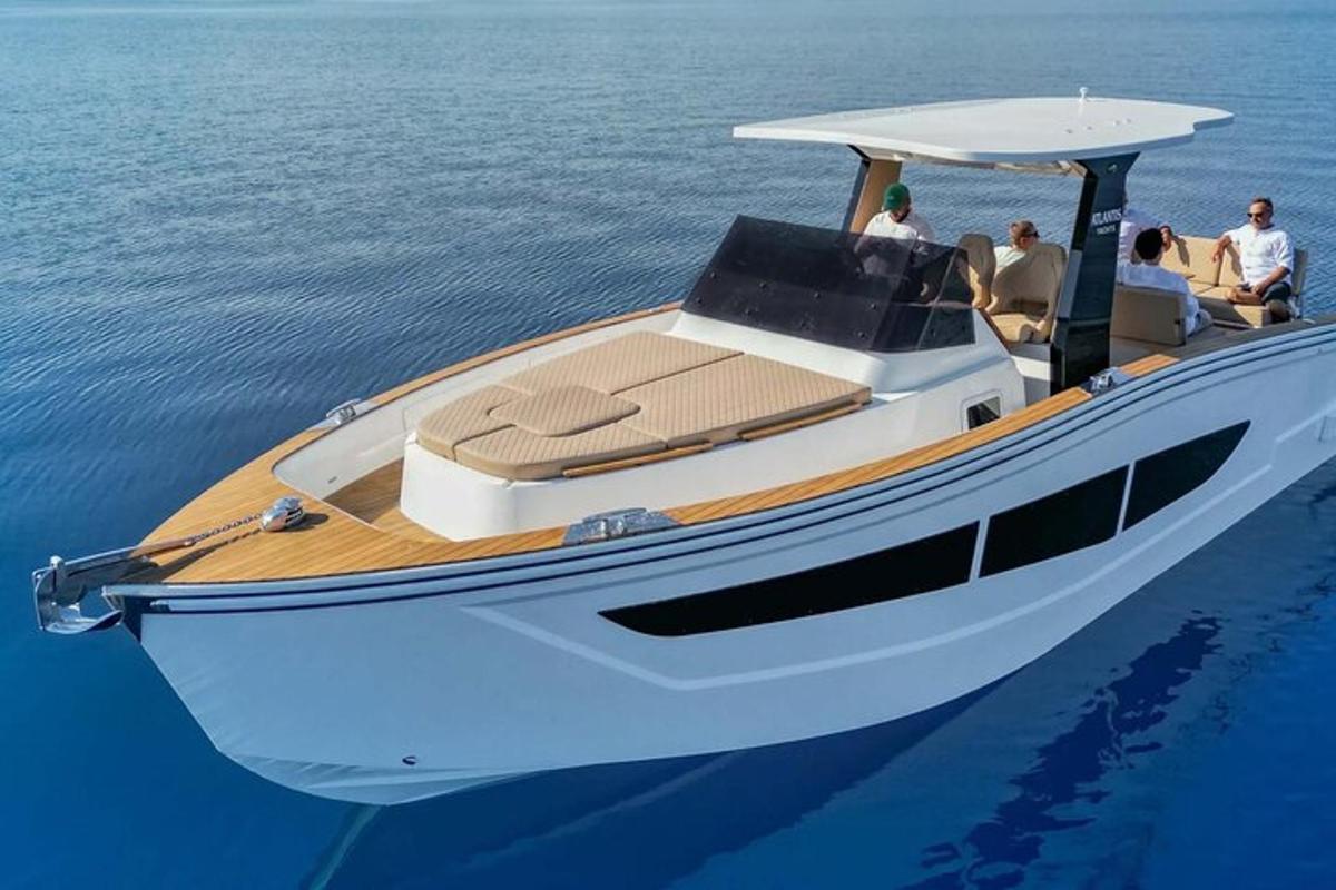 a group of people on a boat in the water