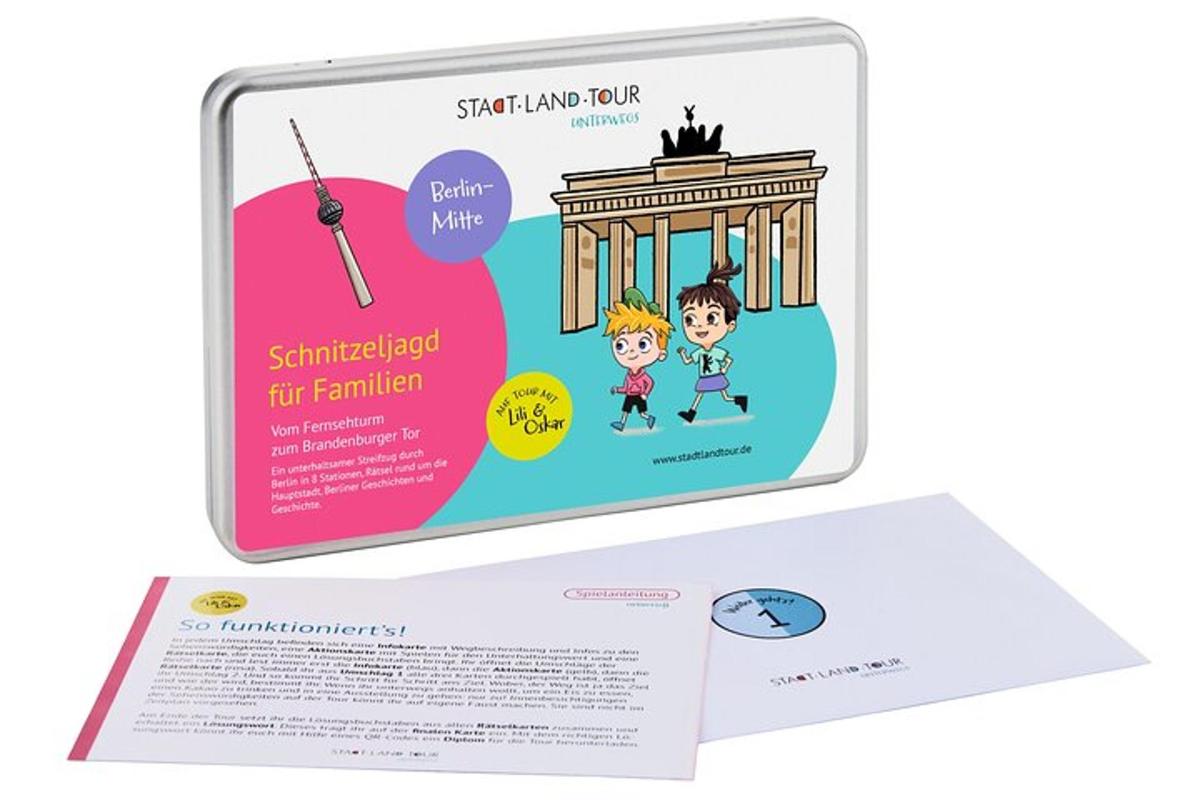 un volantino per un museo per bambini con una foto del monumento