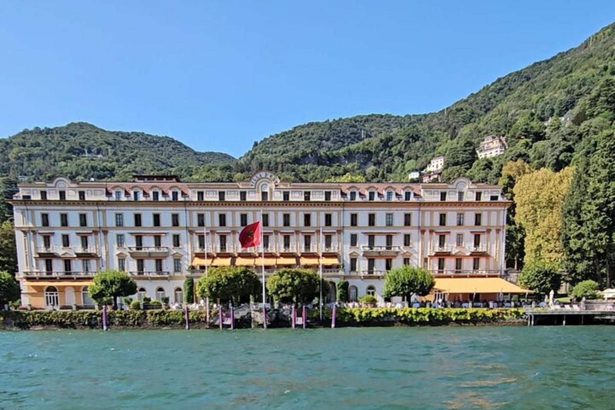 a large building next to a body of water