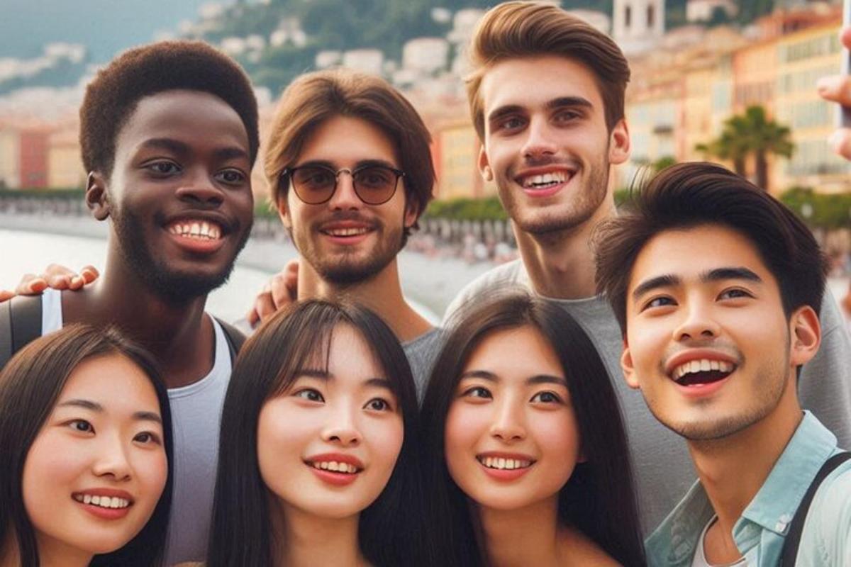 un grupo de personas posando para una foto