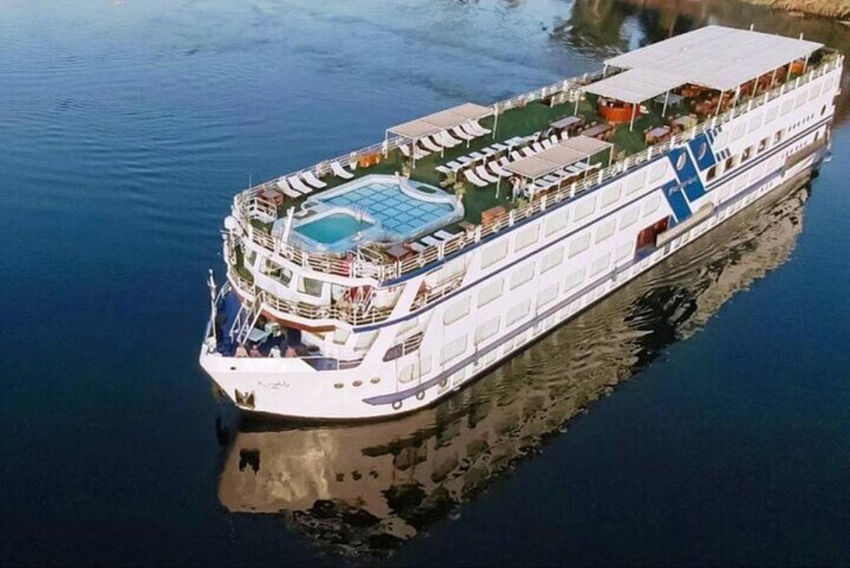 a cruise ship is docked in the water