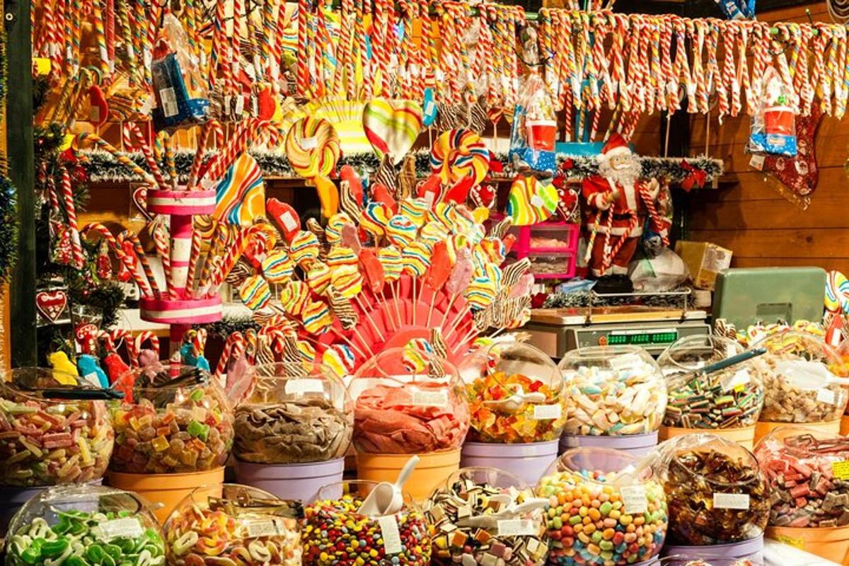 a market with a bunch of different types of food