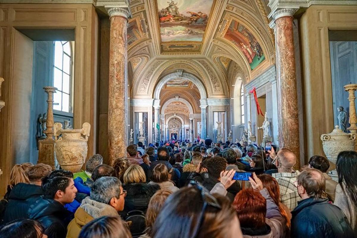 a large crowd of people in a large room