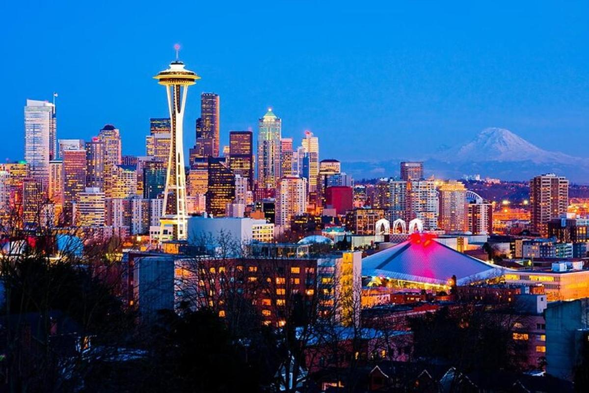 Útsýni yfir borg með Seattle Needle