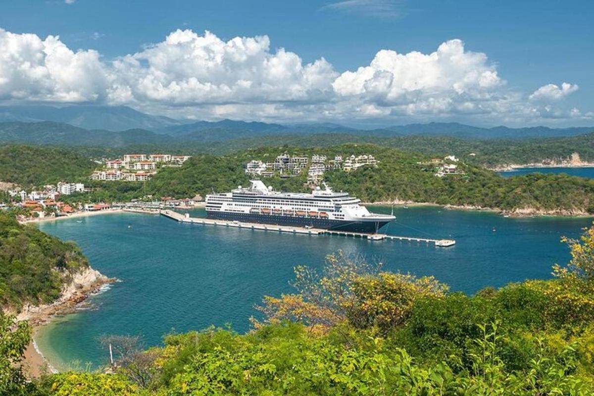 a large cruise ship in a large body of water