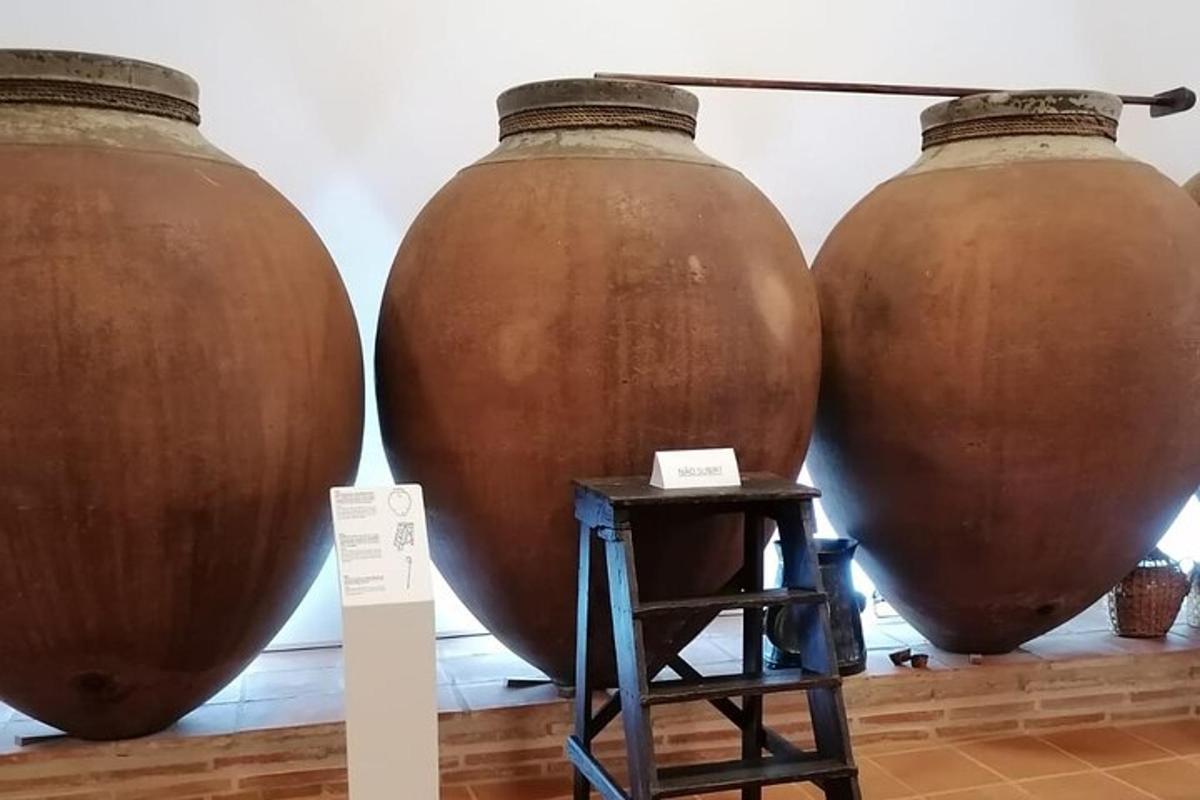 un gruppo di grandi vasi appoggiati su un tavolo