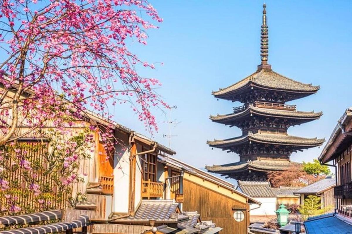 pagoda a budova se stromem