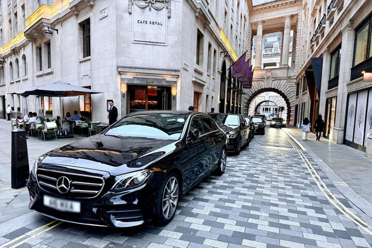 a car parked on the side of a street