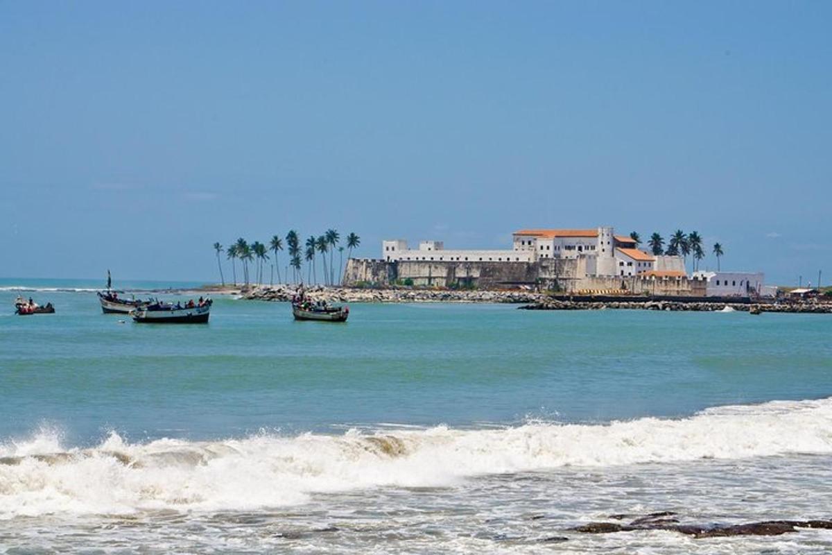 Un grupo de barcos en el agua cerca de una playa.
