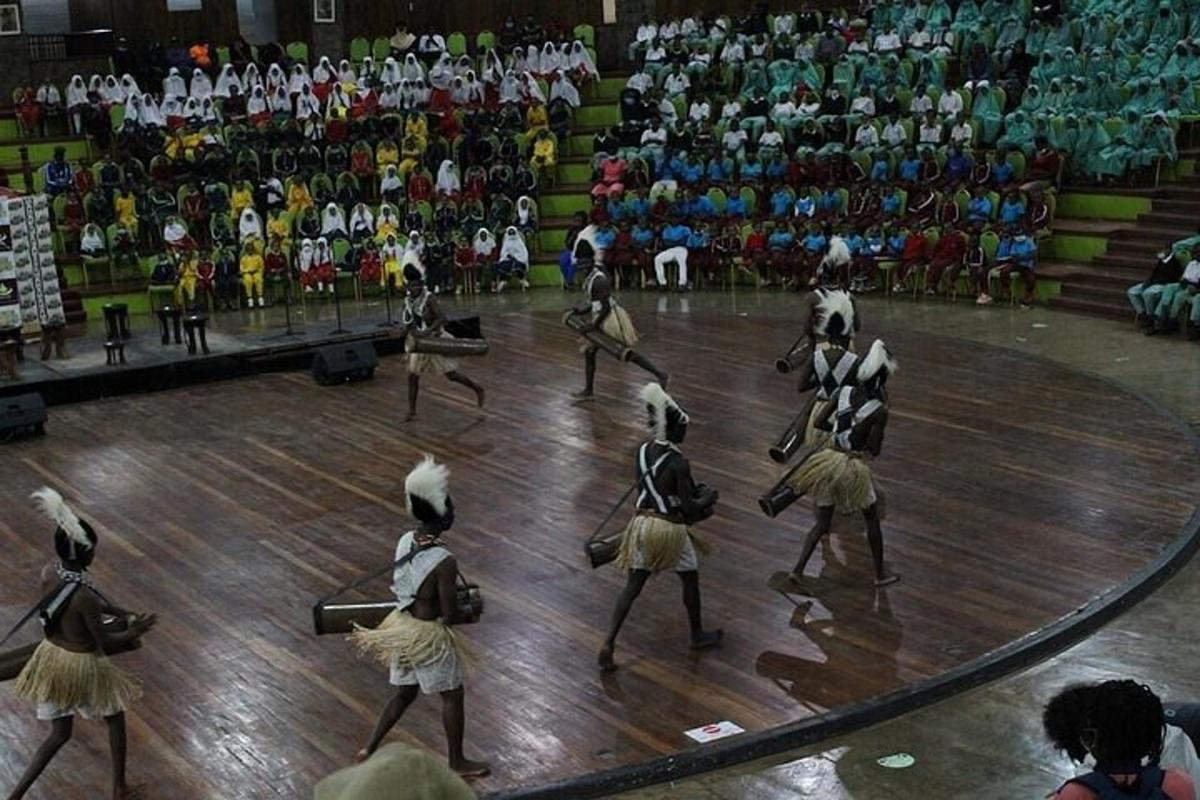 a group of girls in action on a dance floor