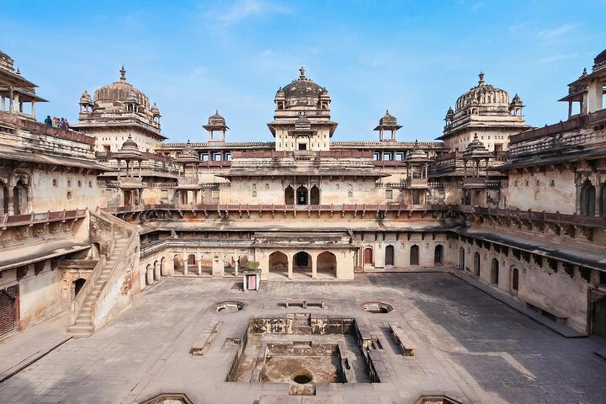 a large building with domes on top of it