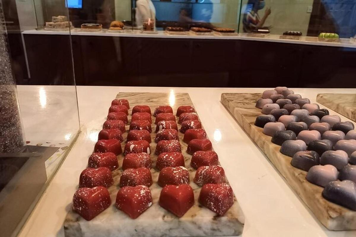 a bunch of pastries in the shape of a us flag