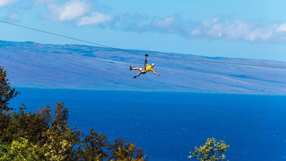 un aereo che vola sopra uno specchio d'acqua