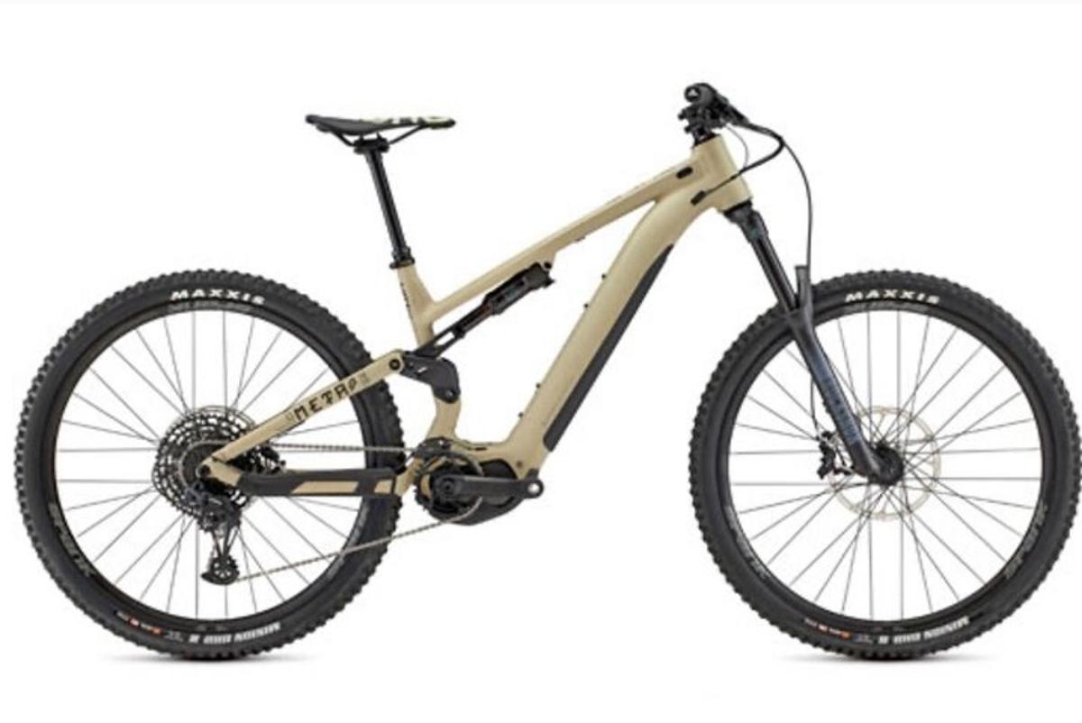 a bike is doing a trick in the air