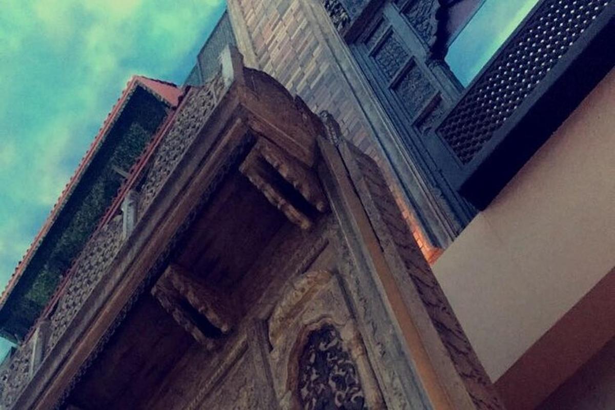 a close up of a door of a building