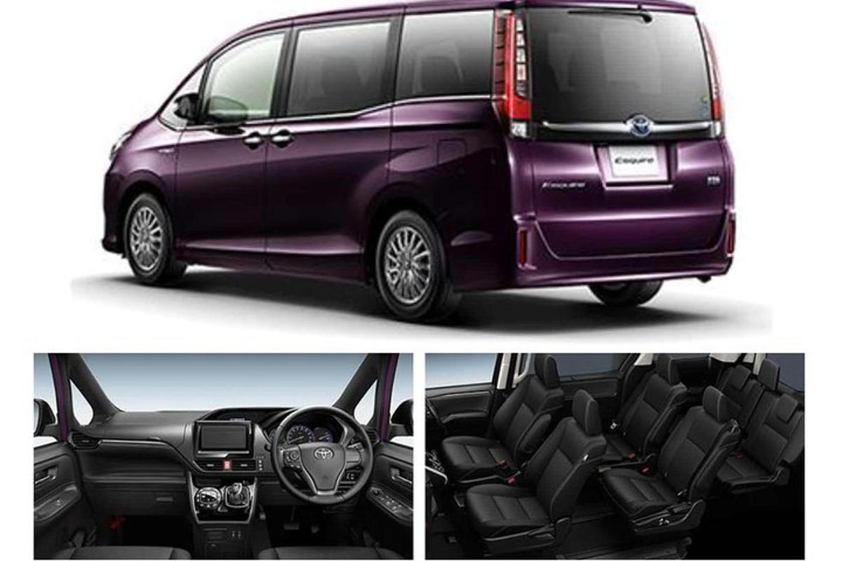một chiếc xe tải nhỏ màu tím được hiển thị ở hai góc nhìn khác nhau