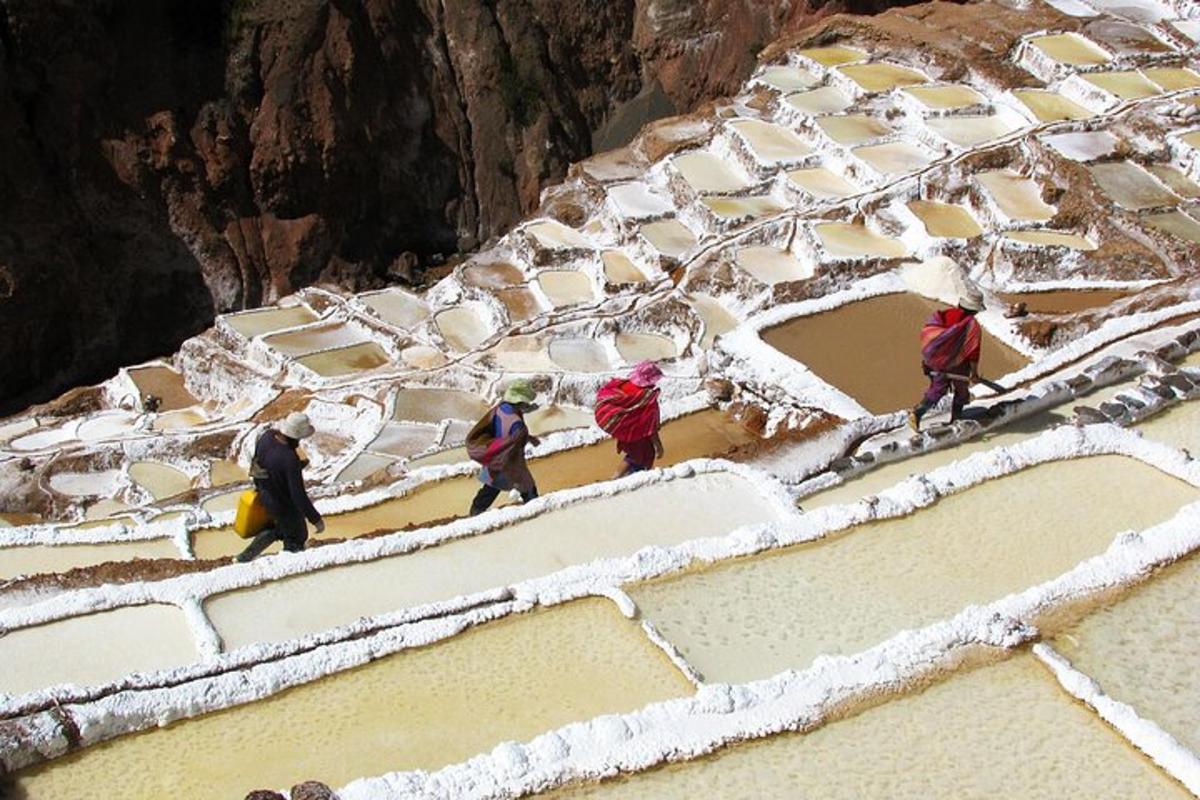 a group of people walking on a gingerbread house