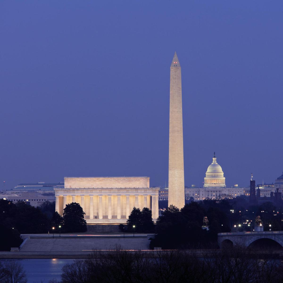 a view of the washington monument and the capitol building