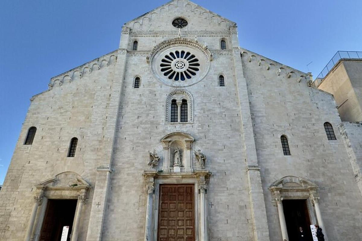 a church with a clock on the front of it