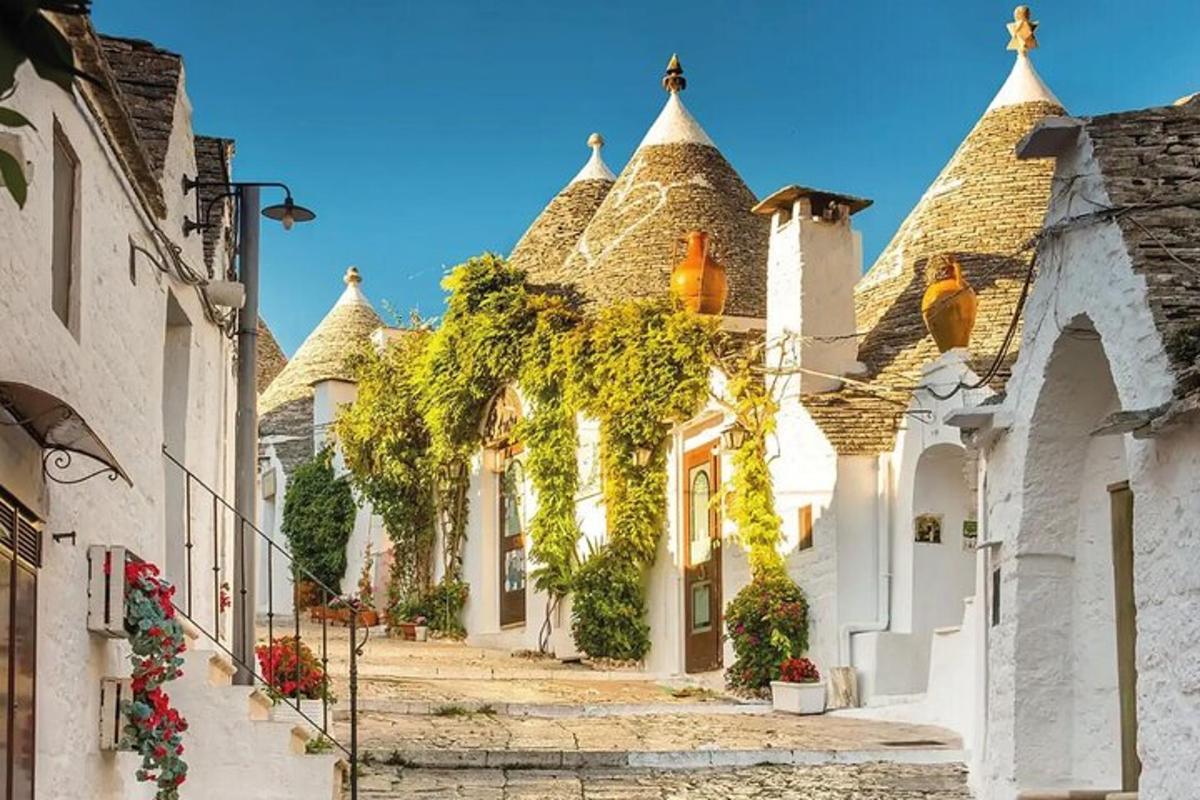 uma fileira de casas brancas com torres