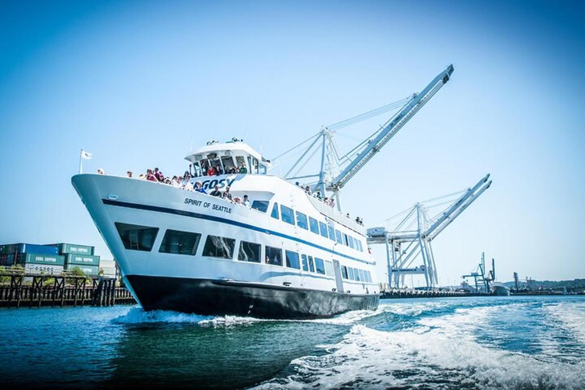 a cruise ship in the water near a dock