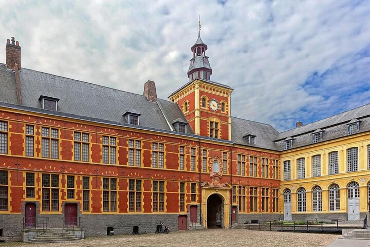 a large building with a clock tower on top of it