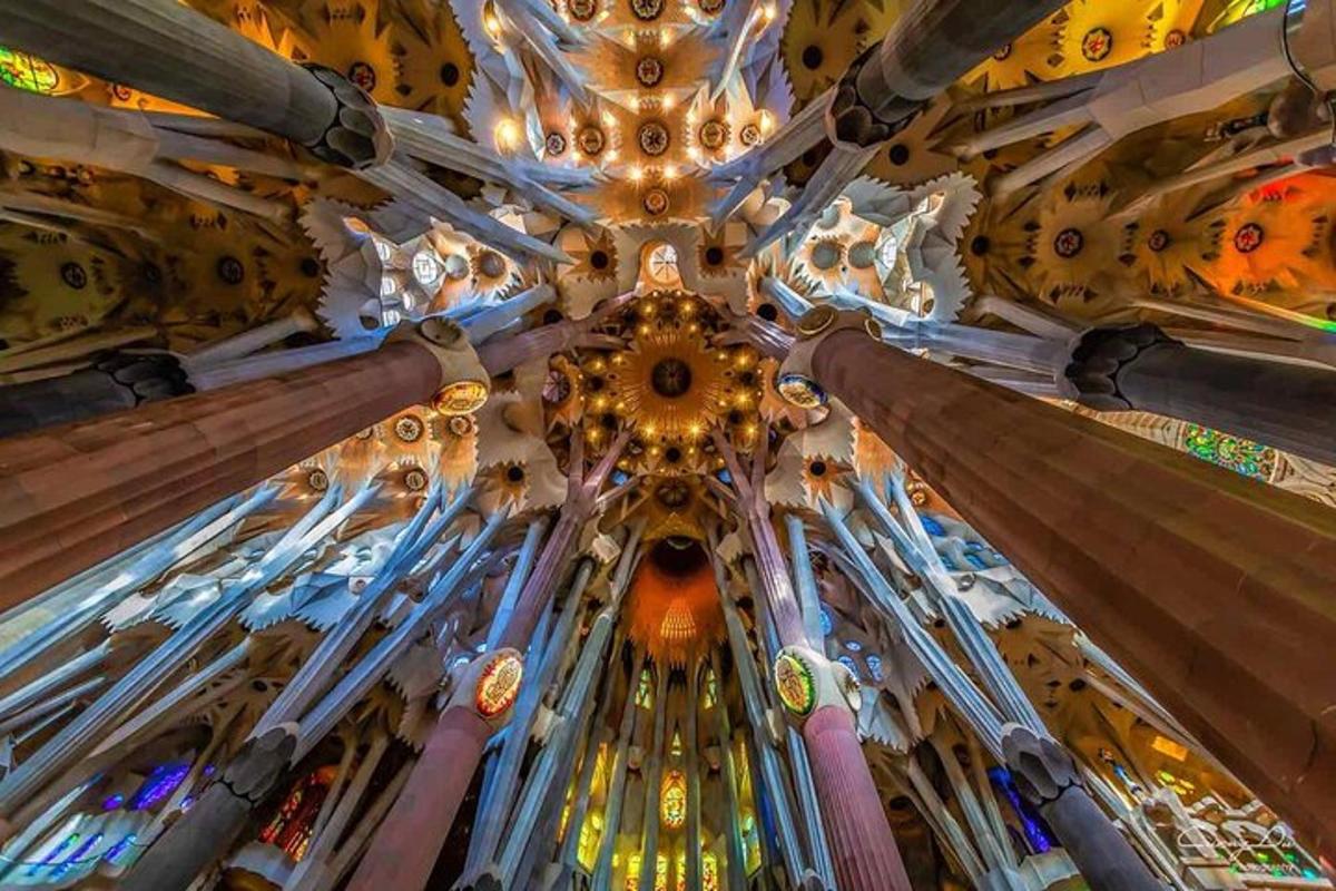 una vista del techo de una catedral