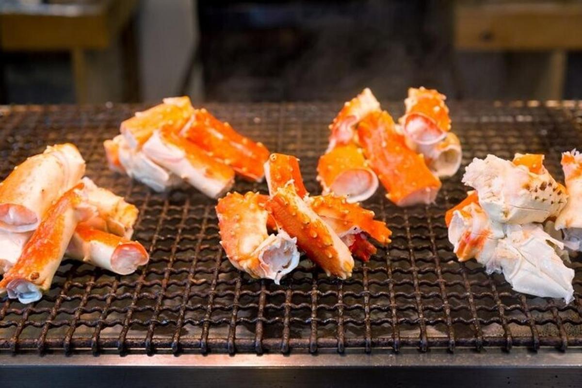grill með alls konar mat á því