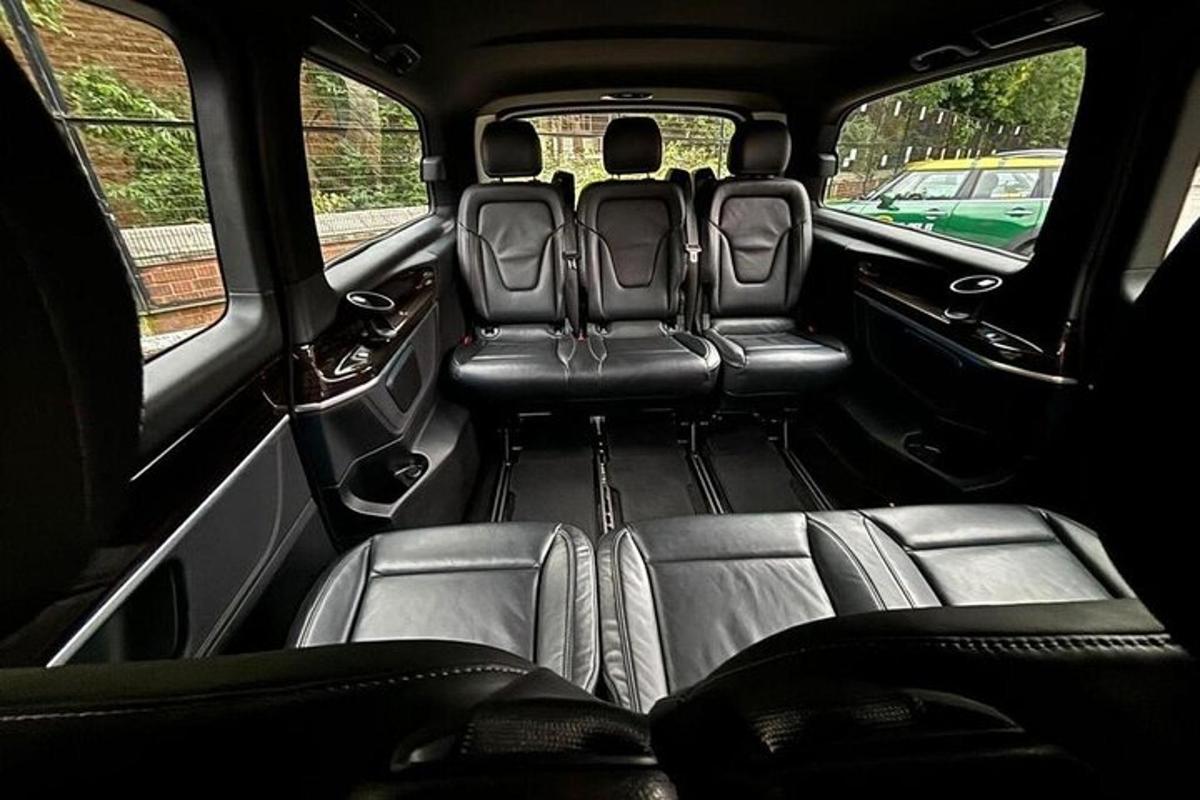 a view of the back seats of a car