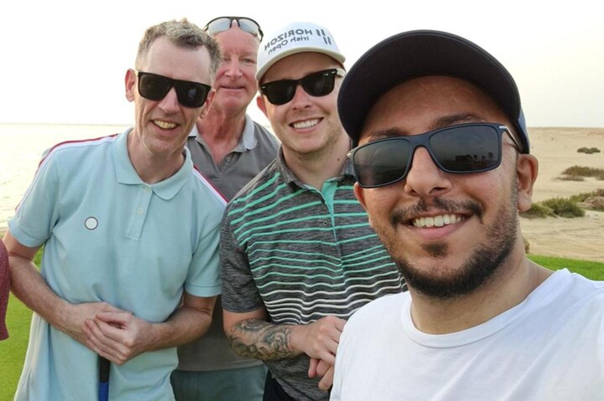 a group of men posing for a picture