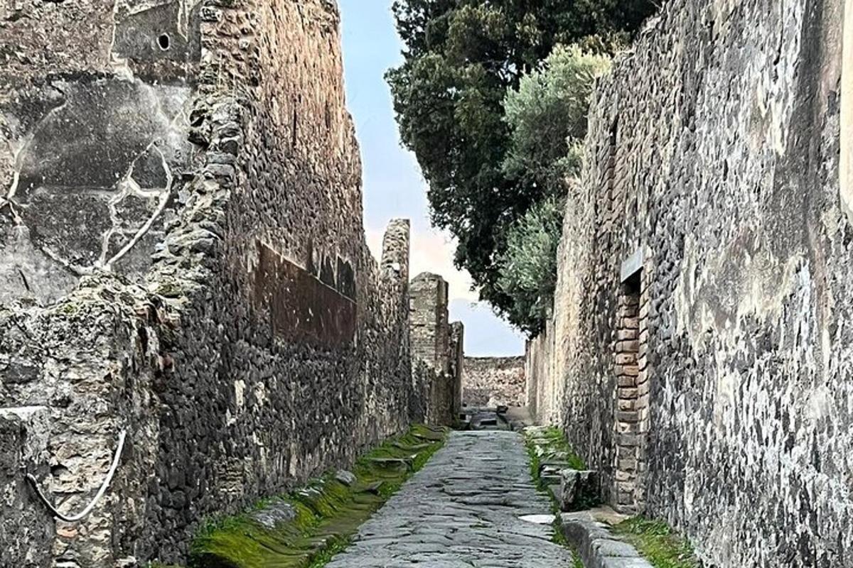 Un callejón entre dos edificios de piedra