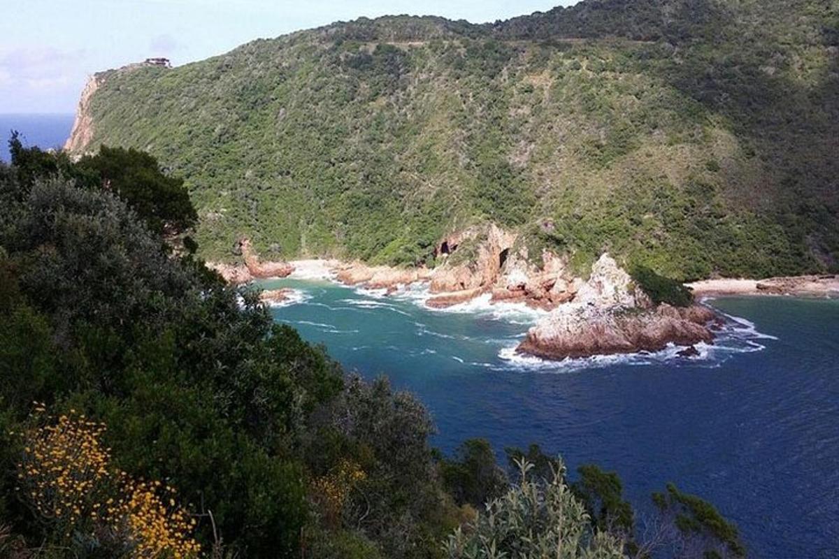 pemandangan pantai dengan batu di dalam air