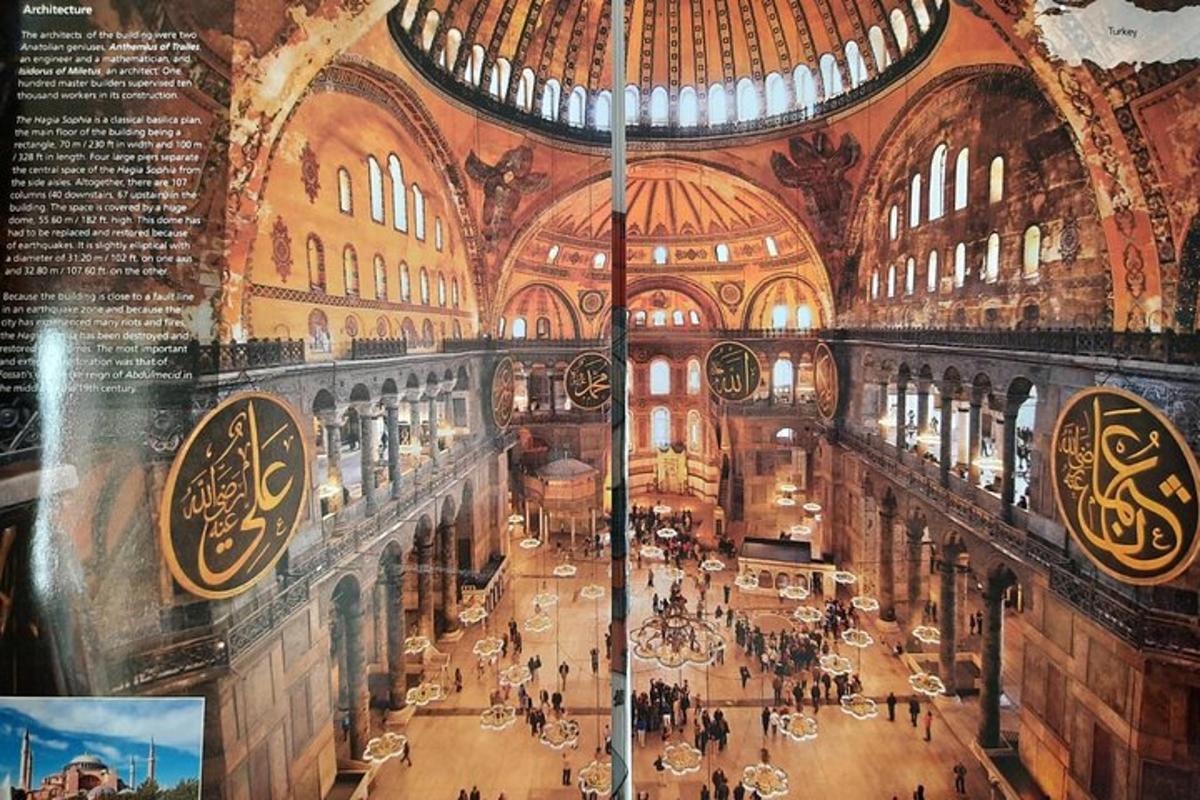 a view of a large building with people in it