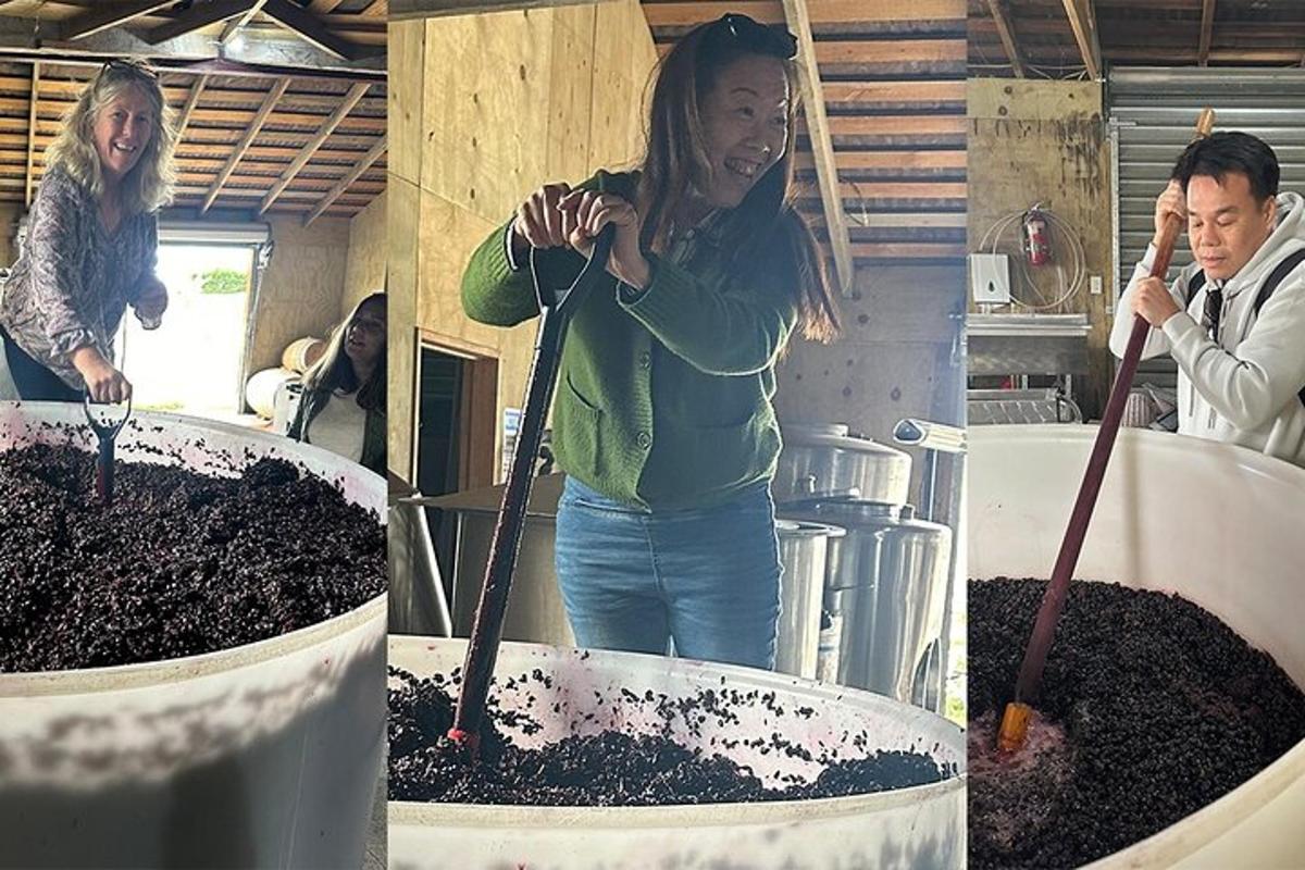 žena stojící vedle dvou velkých hrnců s hlínou