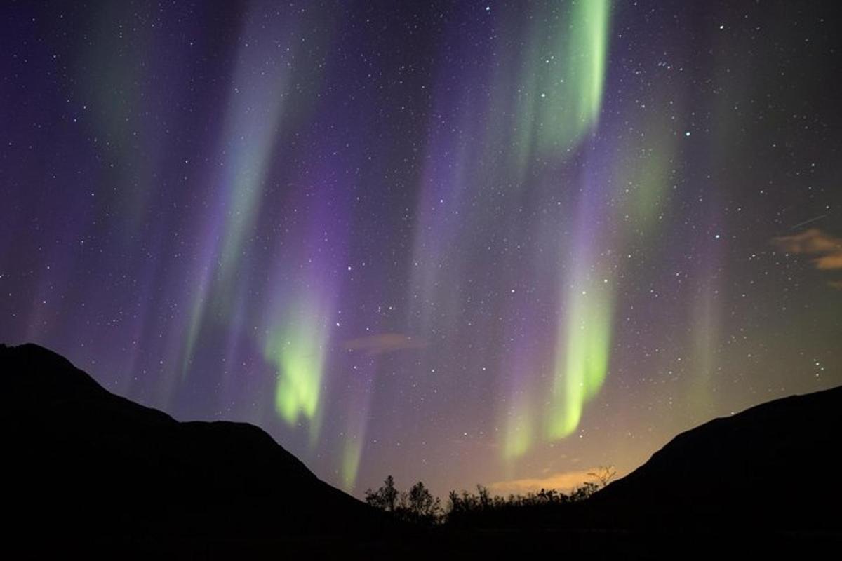 un'immagine dell'aurora boreale nel cielo