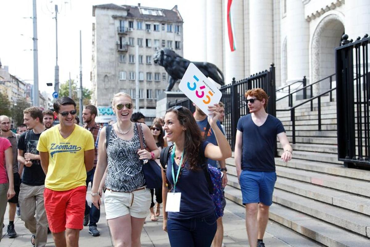 a group of people walking down the street