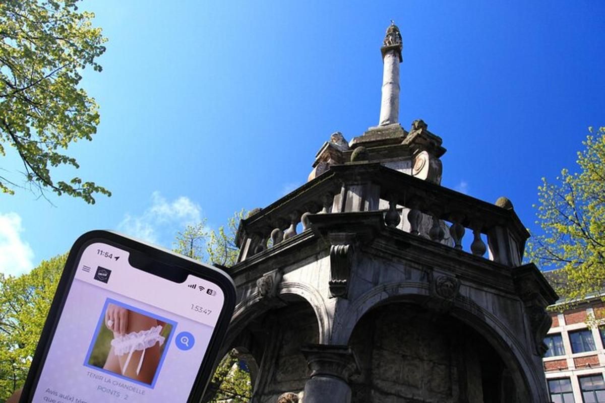 a cell phone on a pole in front of a tower