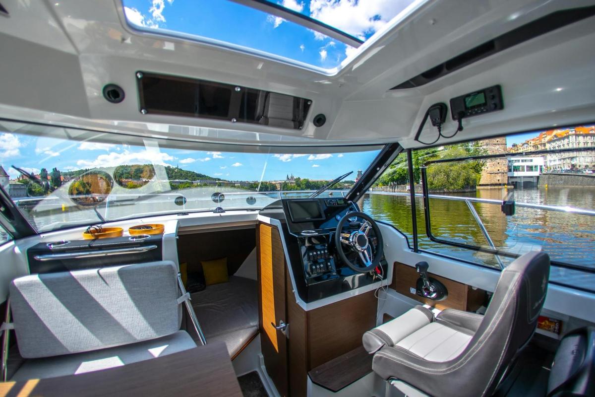 a view of the inside of a boat