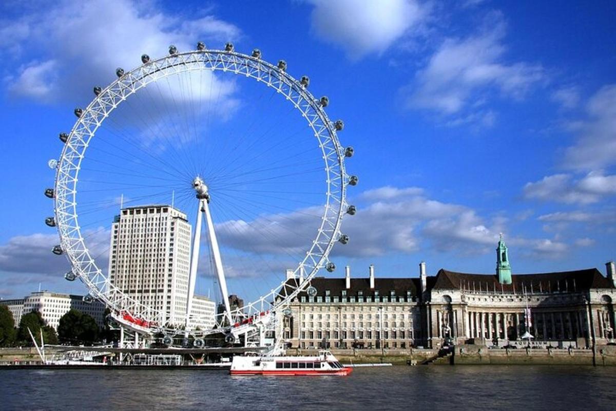 một vòng đu quay lớn ở phía trước thành phố