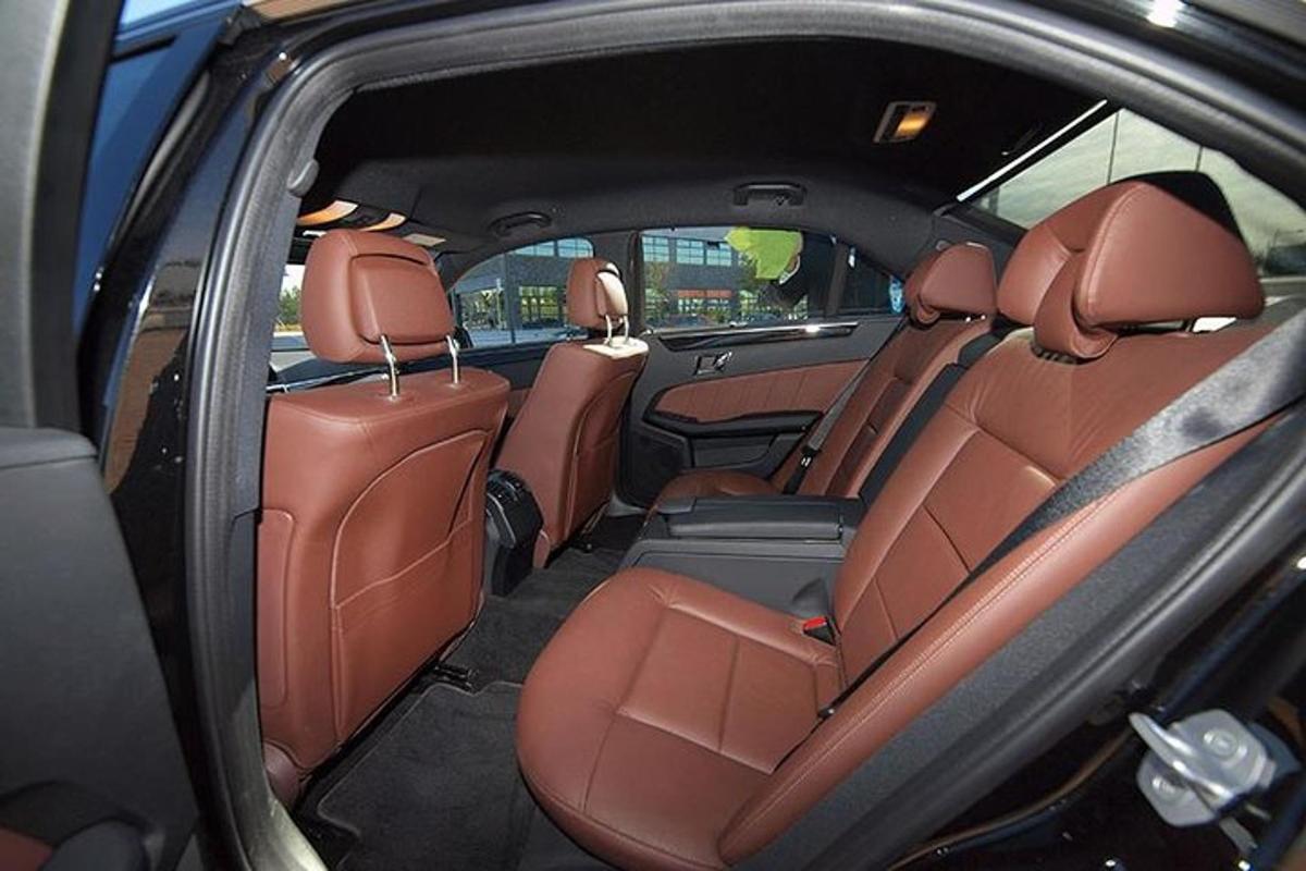 a view of the back seats of a car