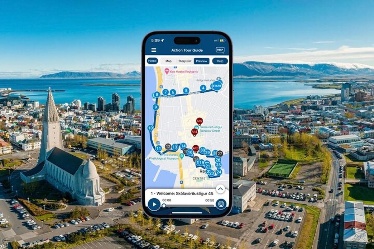mobilní telefon s mapou města