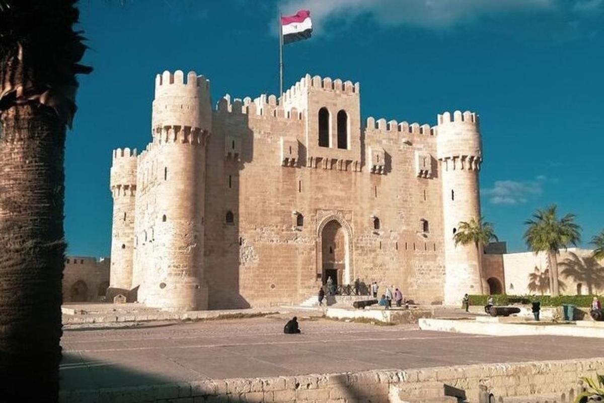 a castle with a flag on top of it