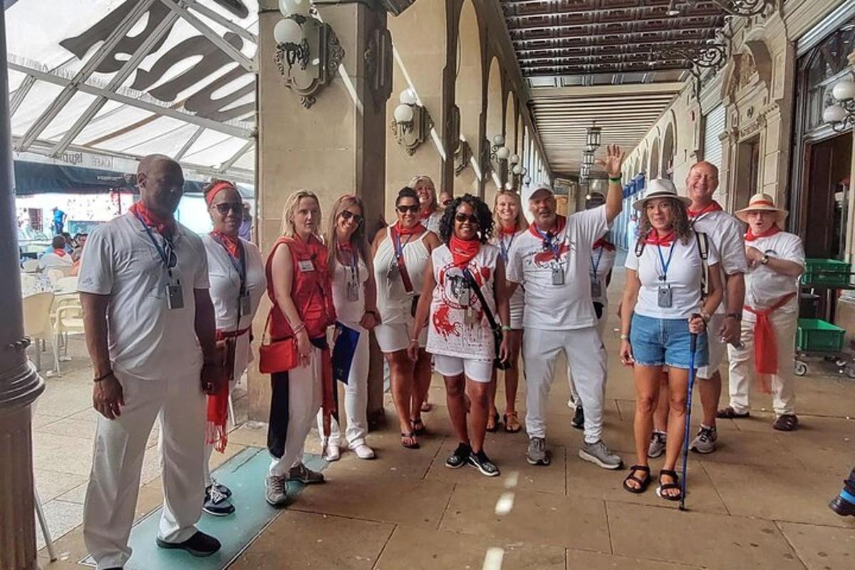 a group of people posing for a picture in a building