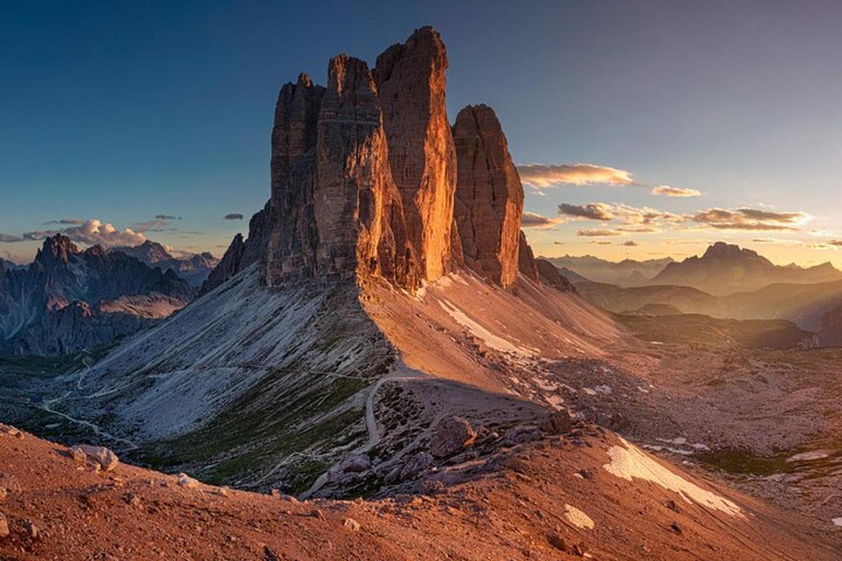 a view of a mountain in the desert