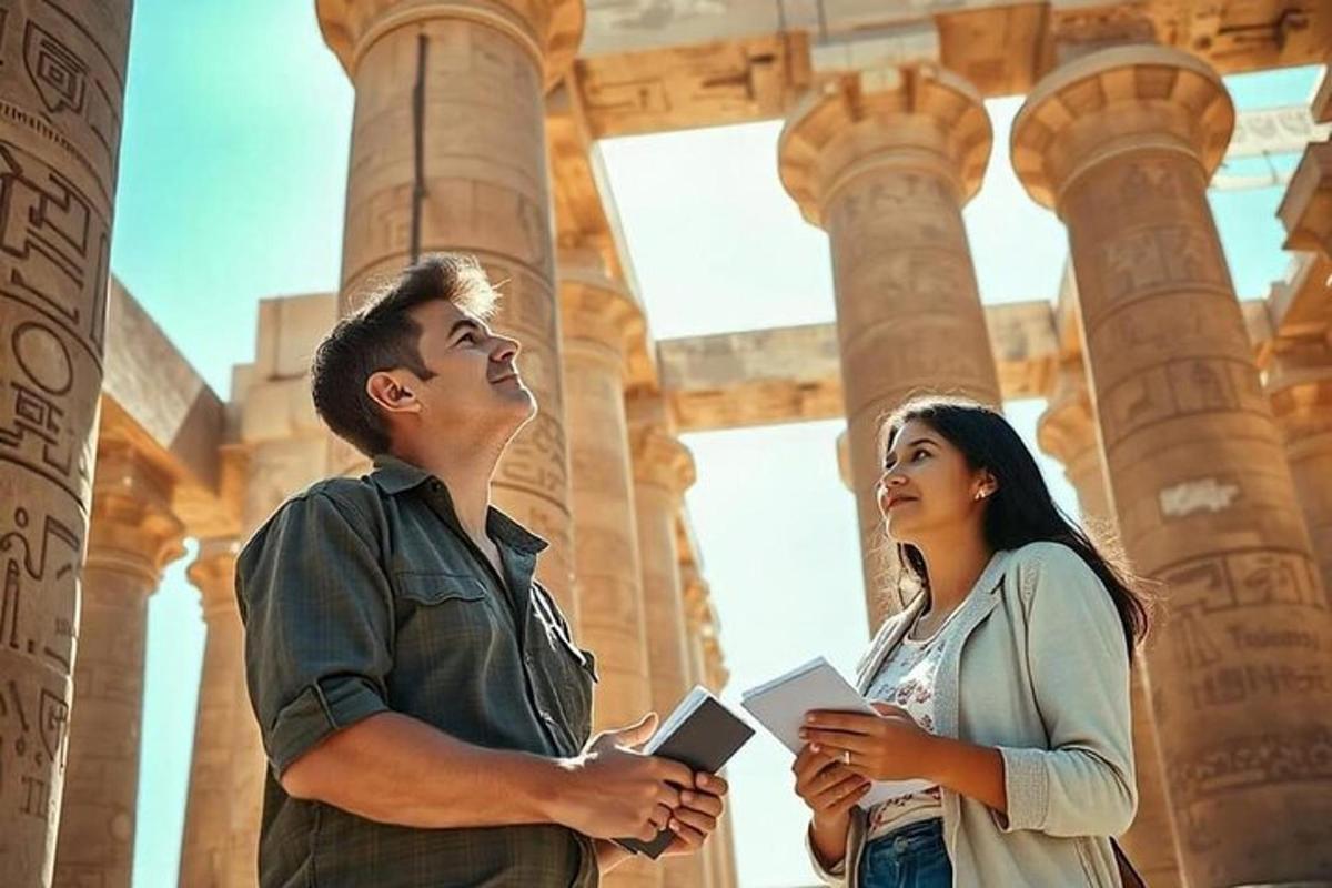 ένας άνδρας και μια γυναίκα που στέκονται μπροστά σε ένα κτίριο
