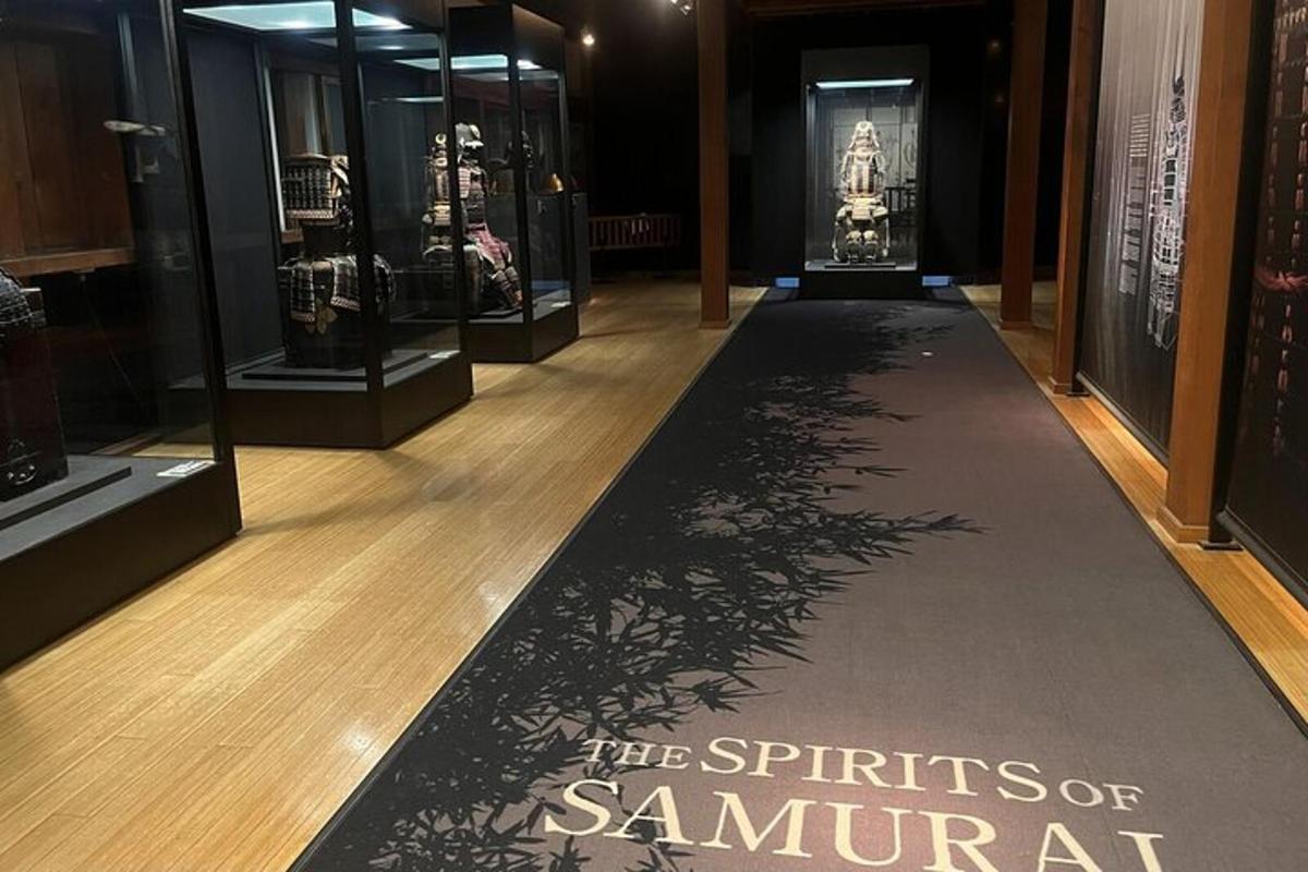 Un pasillo de tienda con una alfombra con los espíritus de los samarazi