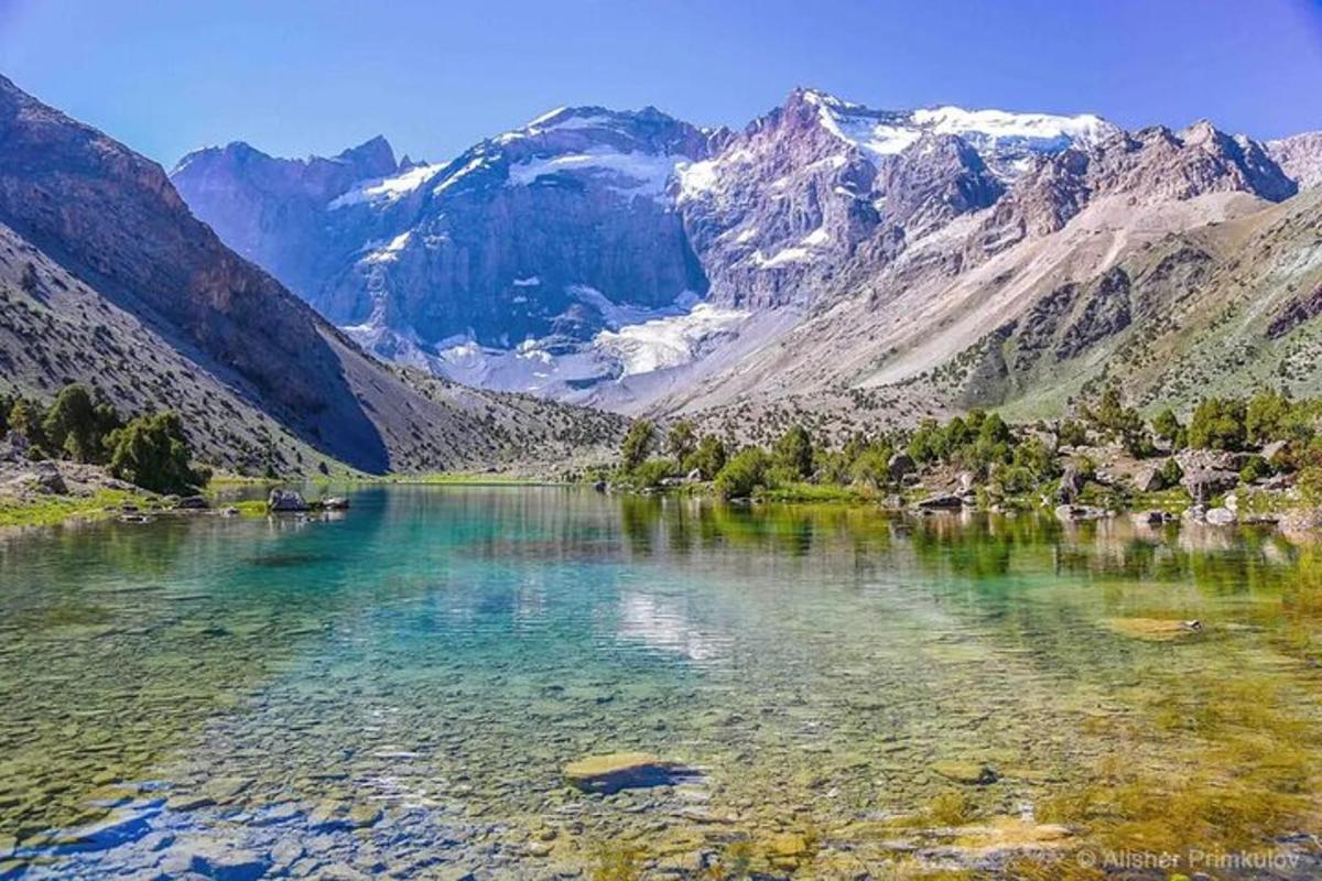 a lake in the middle of a mountain range