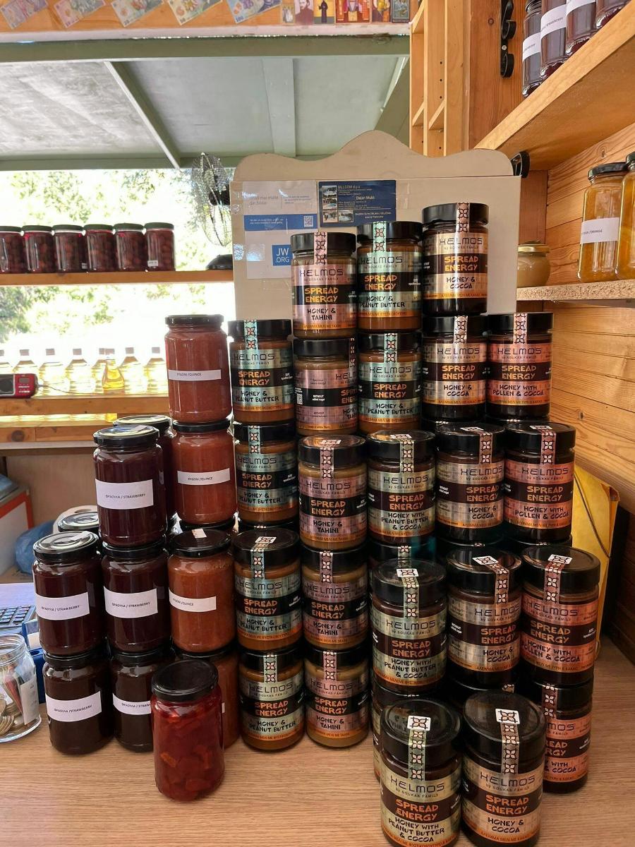 a pile of canned food sitting on top of a counter