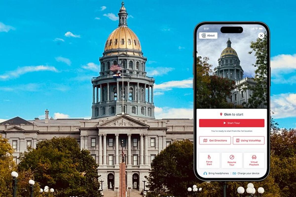 un'immagine di un edificio con un telefono di fronte