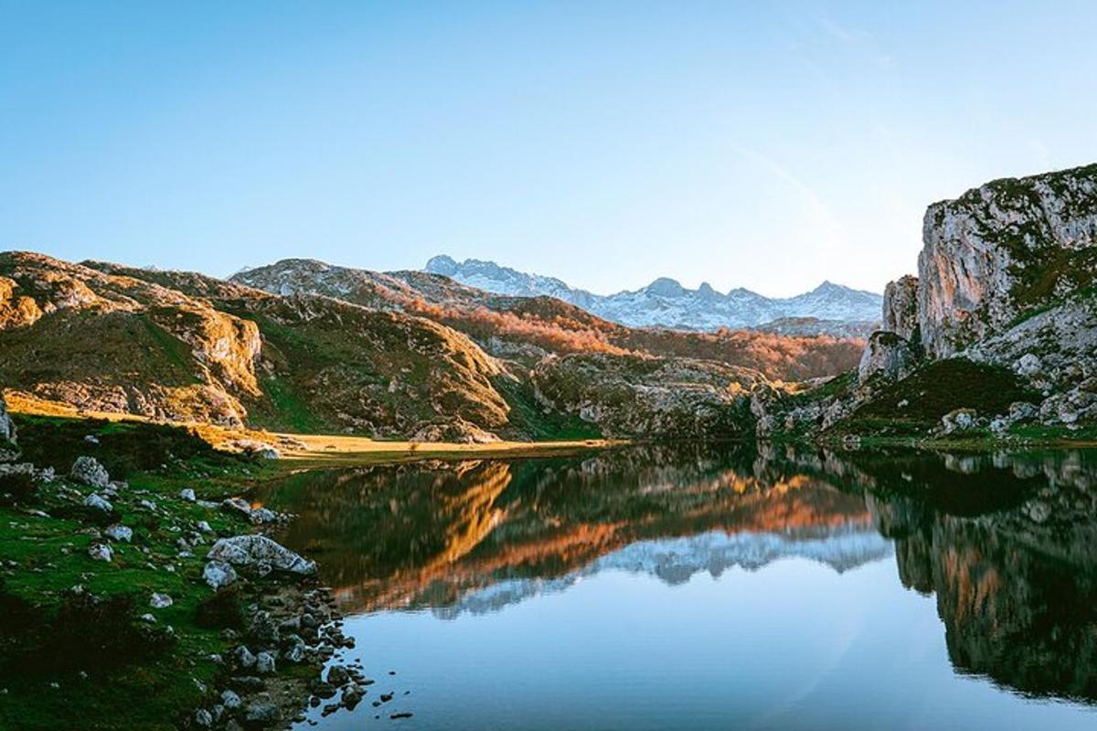 a lake in the middle of a mountain